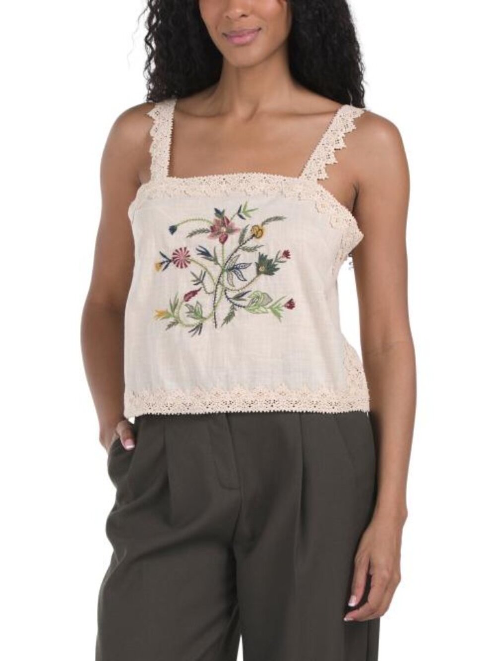LOVE THE LABEL Embroidered Tank
